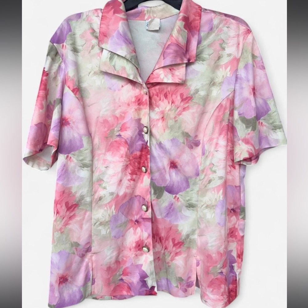 Haband Pink and Purple Floral Shirt